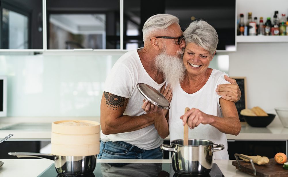 Happy,Senior,Couple,Having,Fun,Cooking,Together,At,Home,- Happy,Senior,Couple,Having,Fun,Cooking,Together,At,Home,-